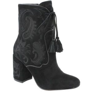 New Rachel Zoe Embroidered Suede Bootie